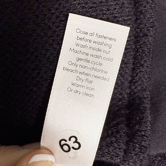 Athleta Venture Sweater Jacket Shacket, Sz XS, Black & White, Drawstring Waist - Picture 15 of 16